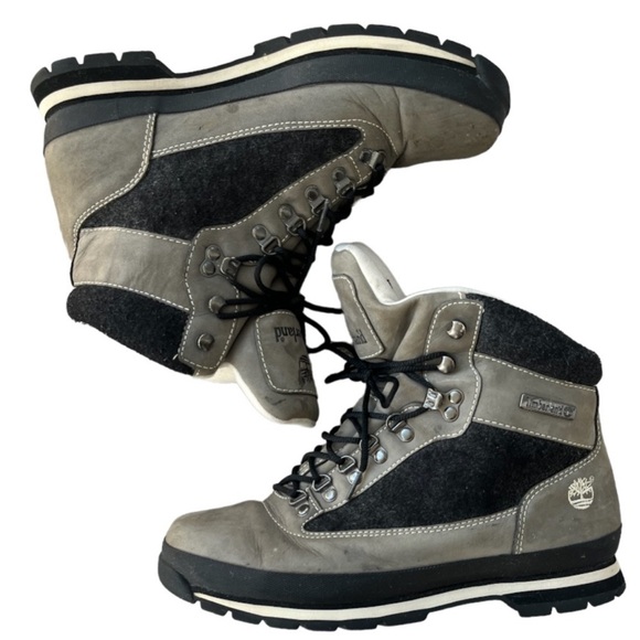 Timberland Boots Hiking Euro Hiker Winter Hiking Boots Tan Grey Black Size 11 main image 7